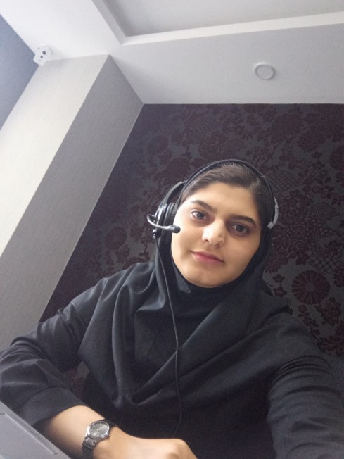 Najmeh Heydari Nasab at the office